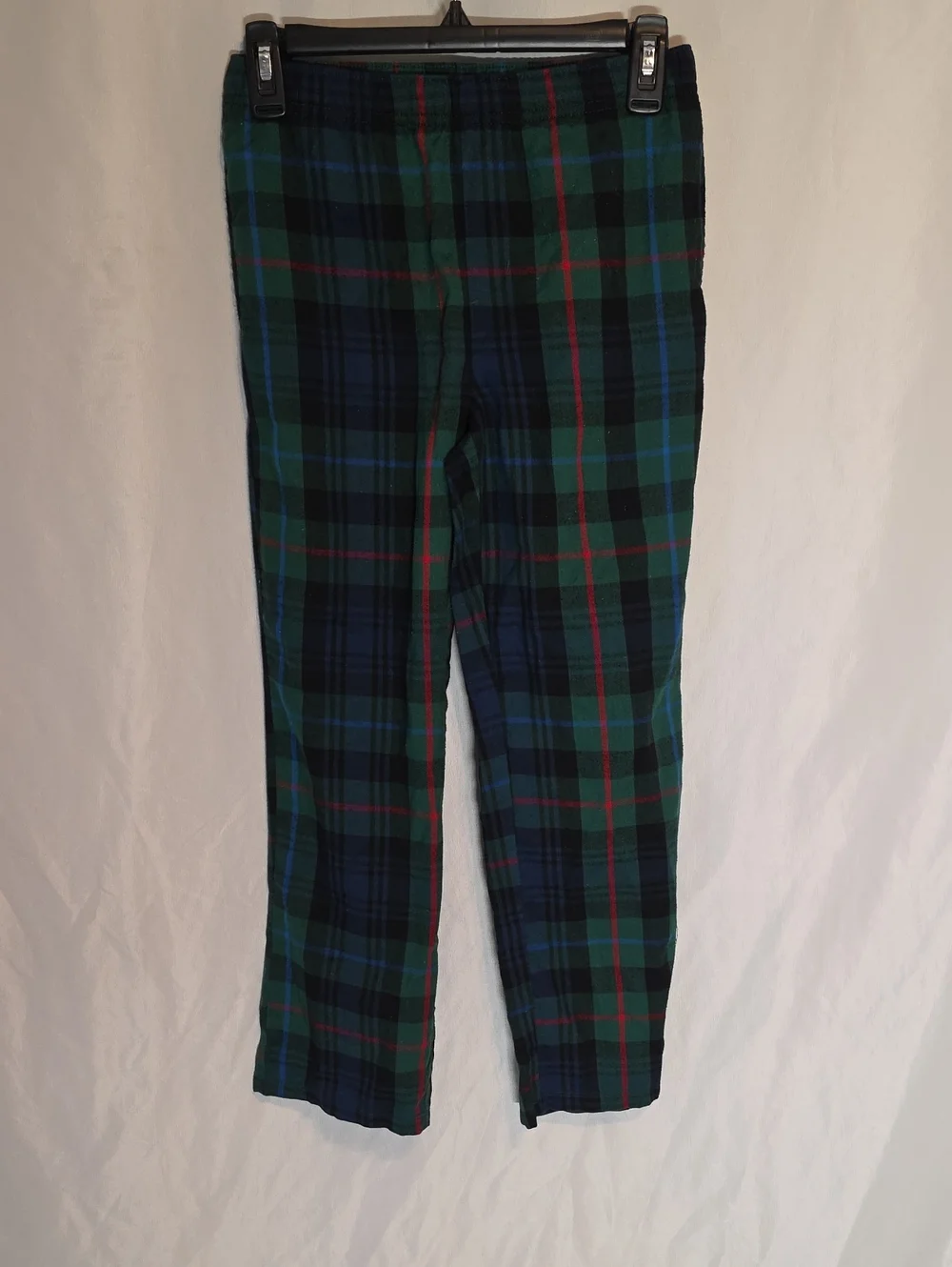 Old Navy Boys Plaid Pajama Pants Size Large Green Navy Flannel Style